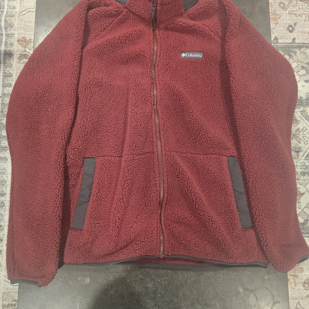 Columbia Men's Burgundy Fleece Performance Jacket